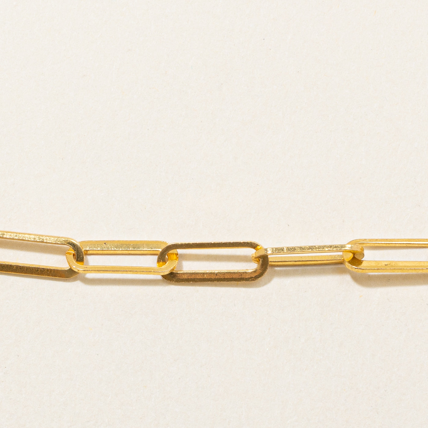 22k Yellow Gold Paperclip Bracelet | 7.5