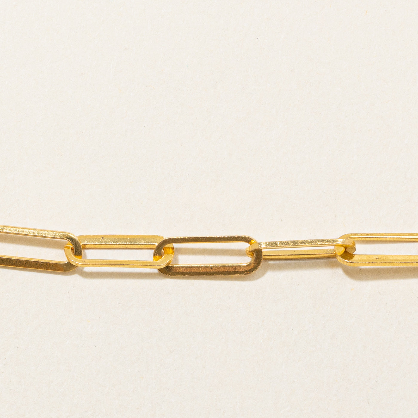 22k Yellow Gold Paperclip Bracelet | 7.5" |