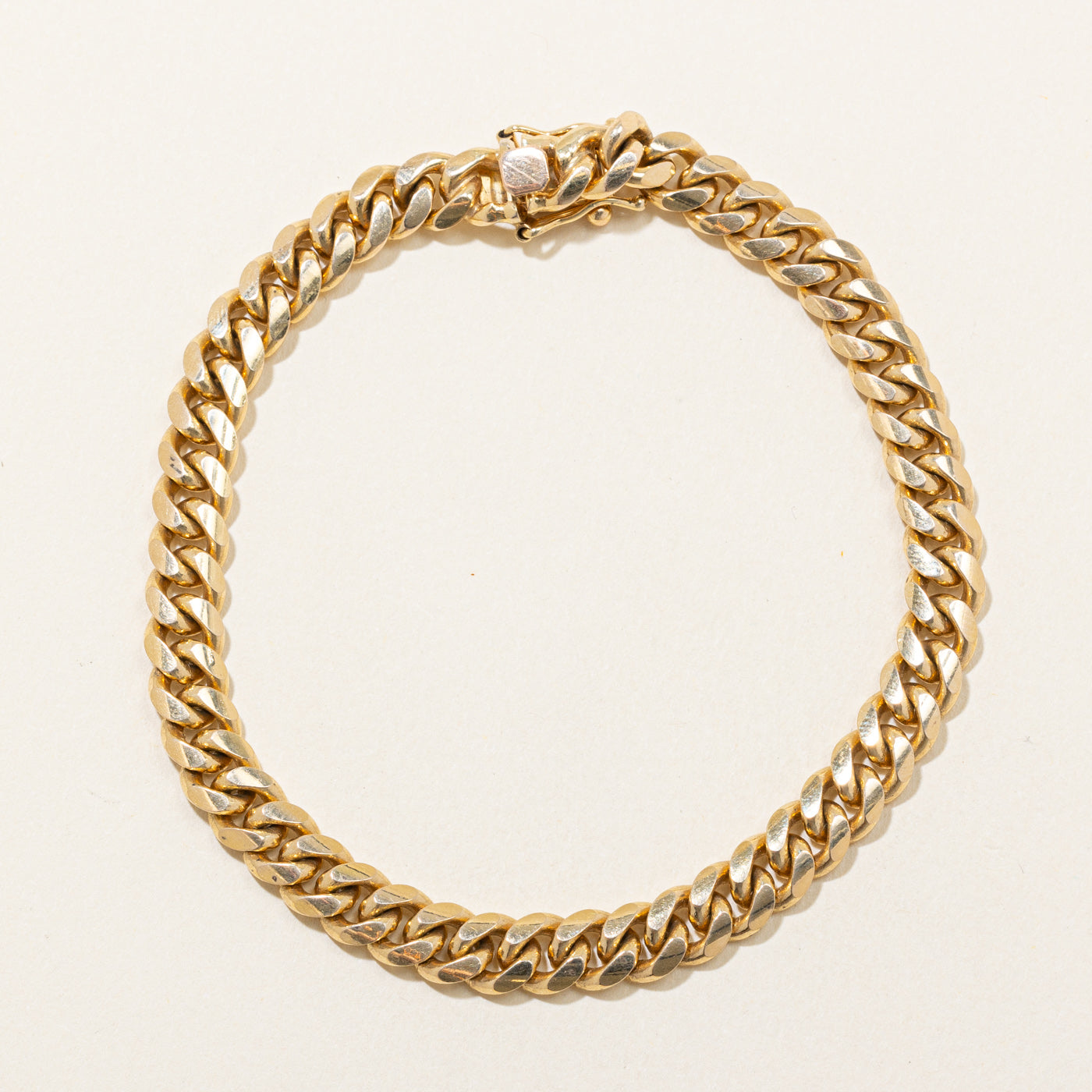 10k Yellow Gold Cuban Link Bracelet | 8