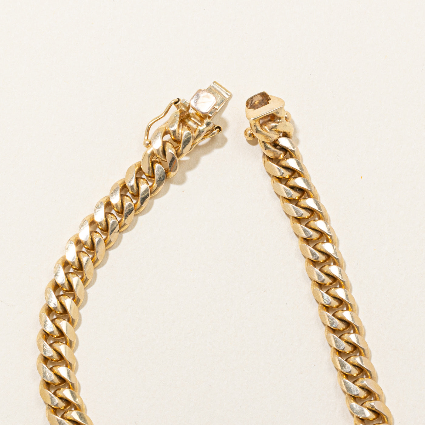 10k Yellow Gold Cuban Link Bracelet | 8