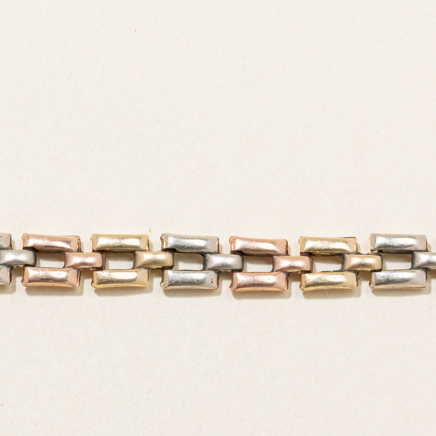 10k Tri Tone Gold Bracelet | 7.25" |