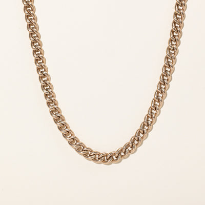 9k Two Tone Gold Toggle Clasp Necklace | 17
