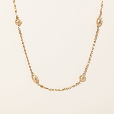 10k Yellow Gold Satellite Chain Necklace | 28