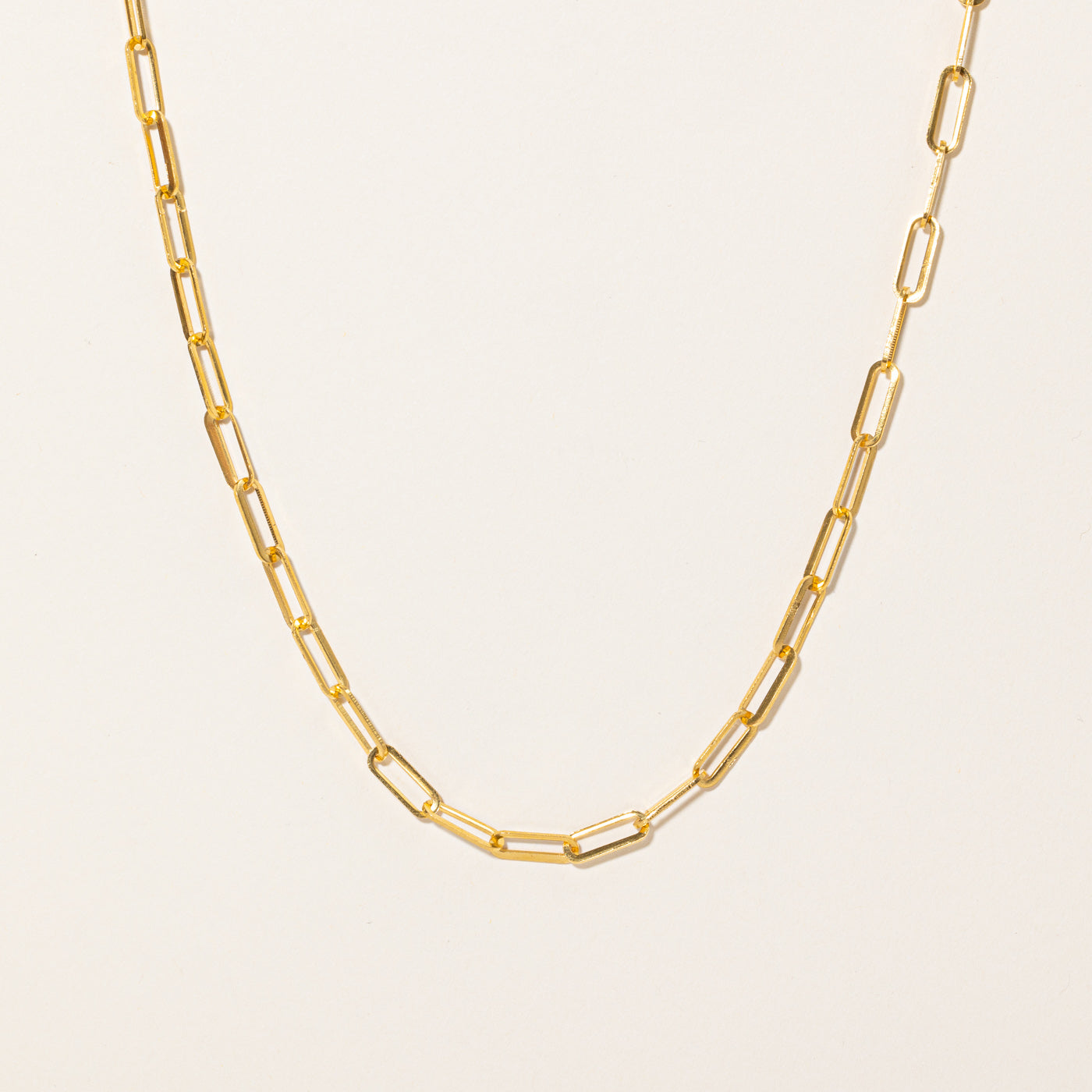 22k Yellow Gold Paperclip Chain | 24" |