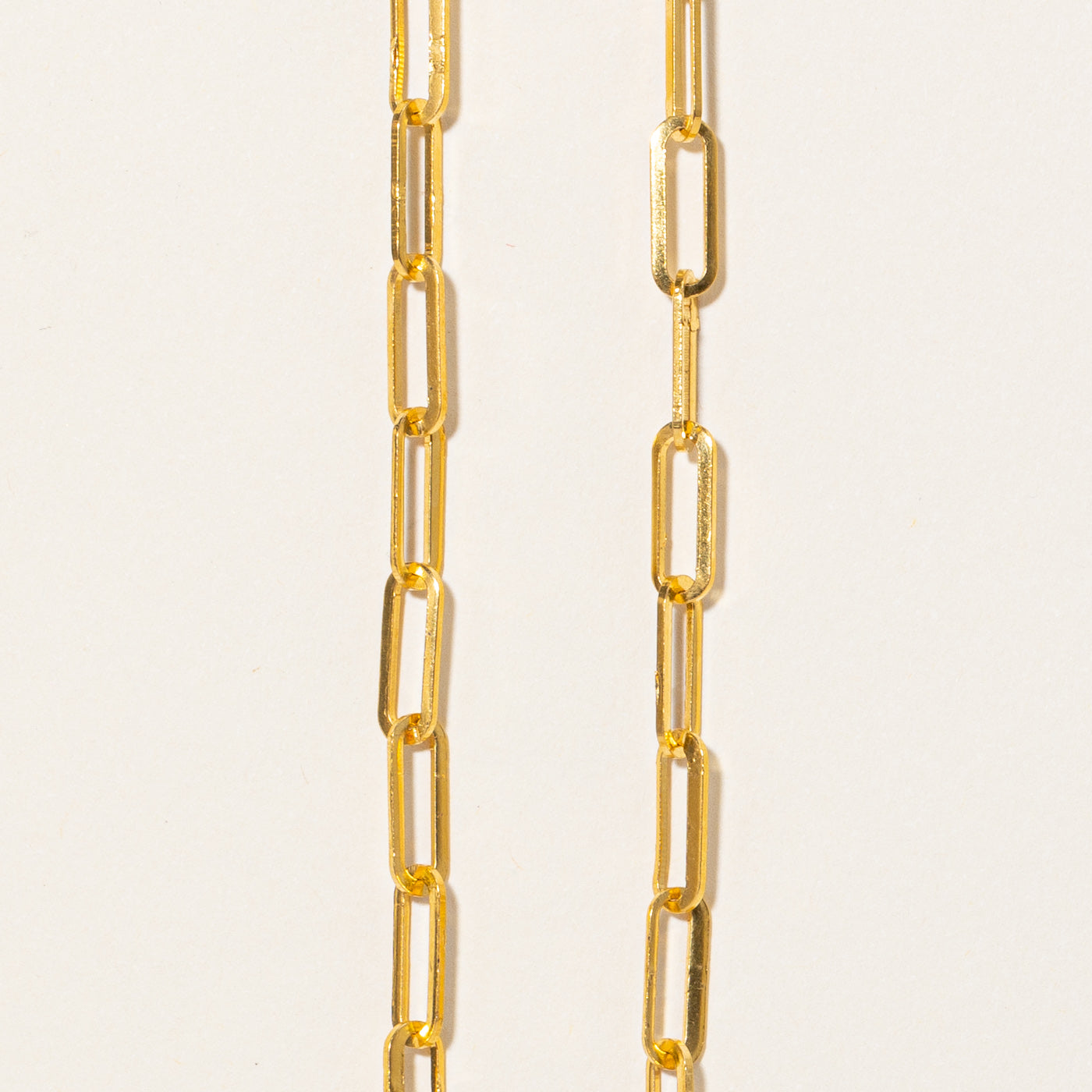 22k Yellow Gold Paperclip Chain | 24" |