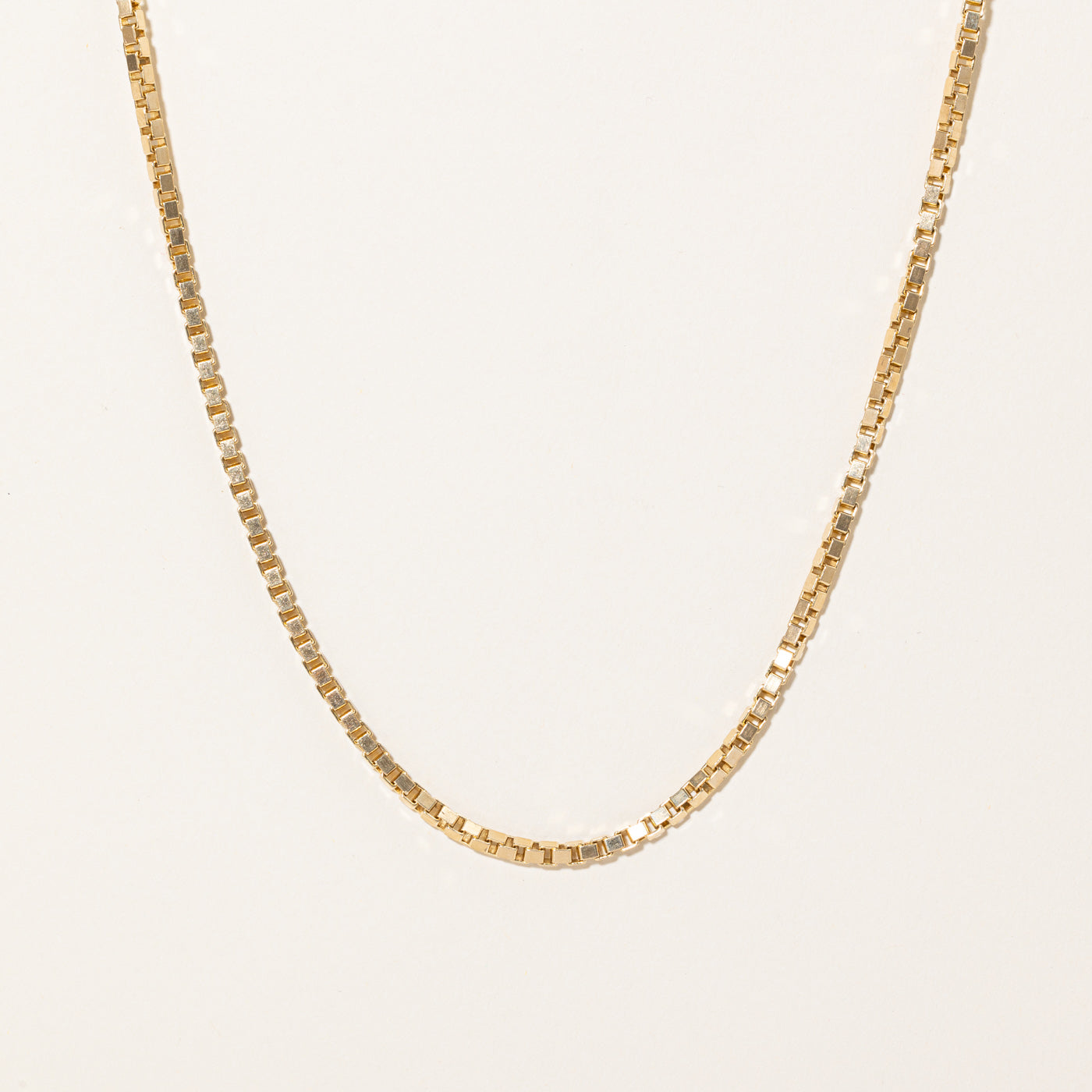 14k Yellow Gold Box Link Chain | 24