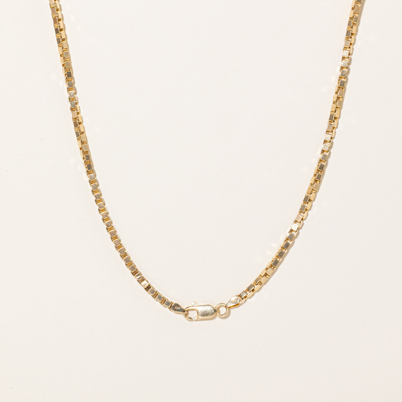 14k Yellow Gold Box Link Chain | 24