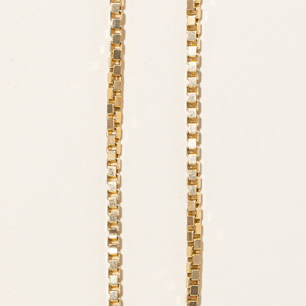 14k Yellow Gold Box Link Chain | 24