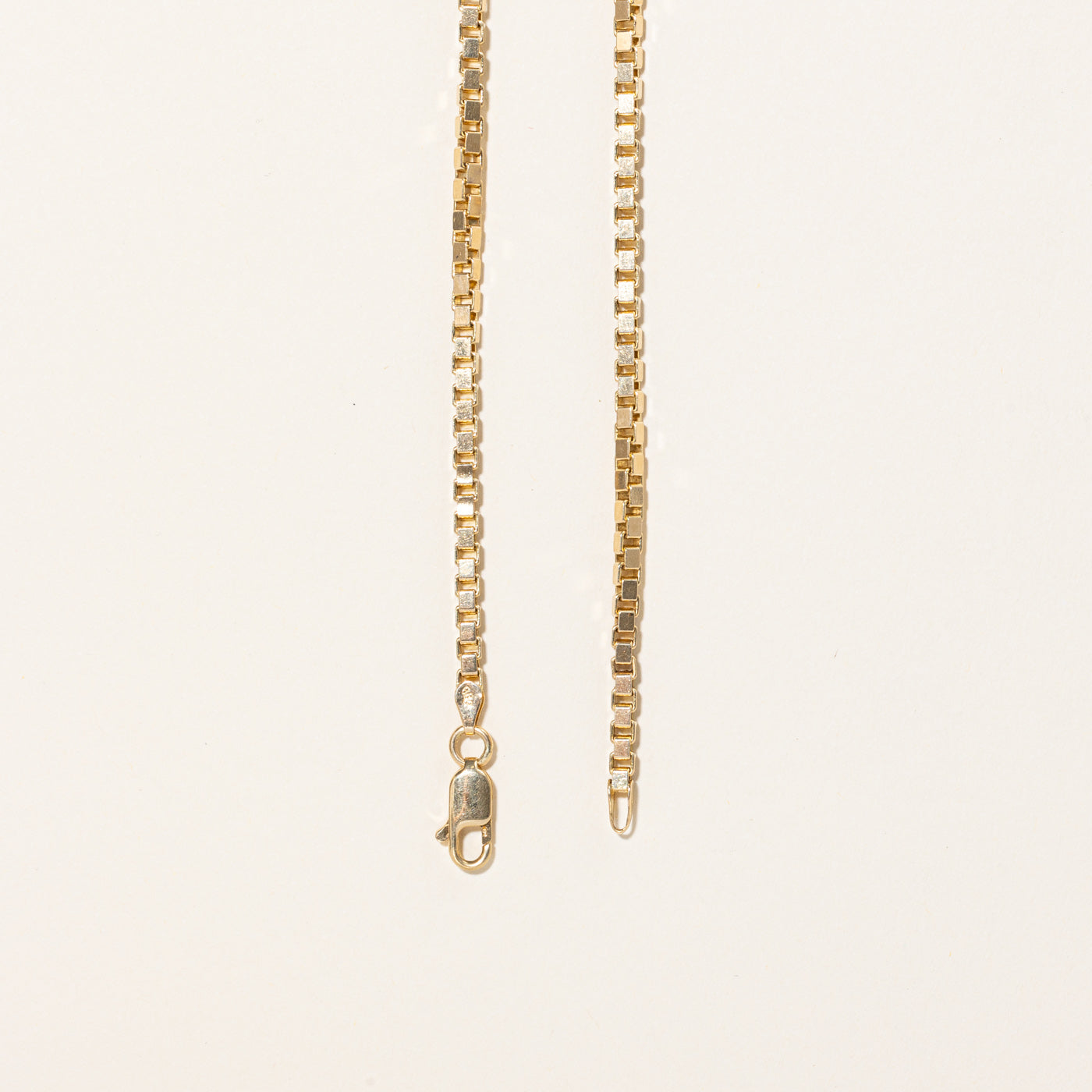 14k Yellow Gold Box Link Chain | 24