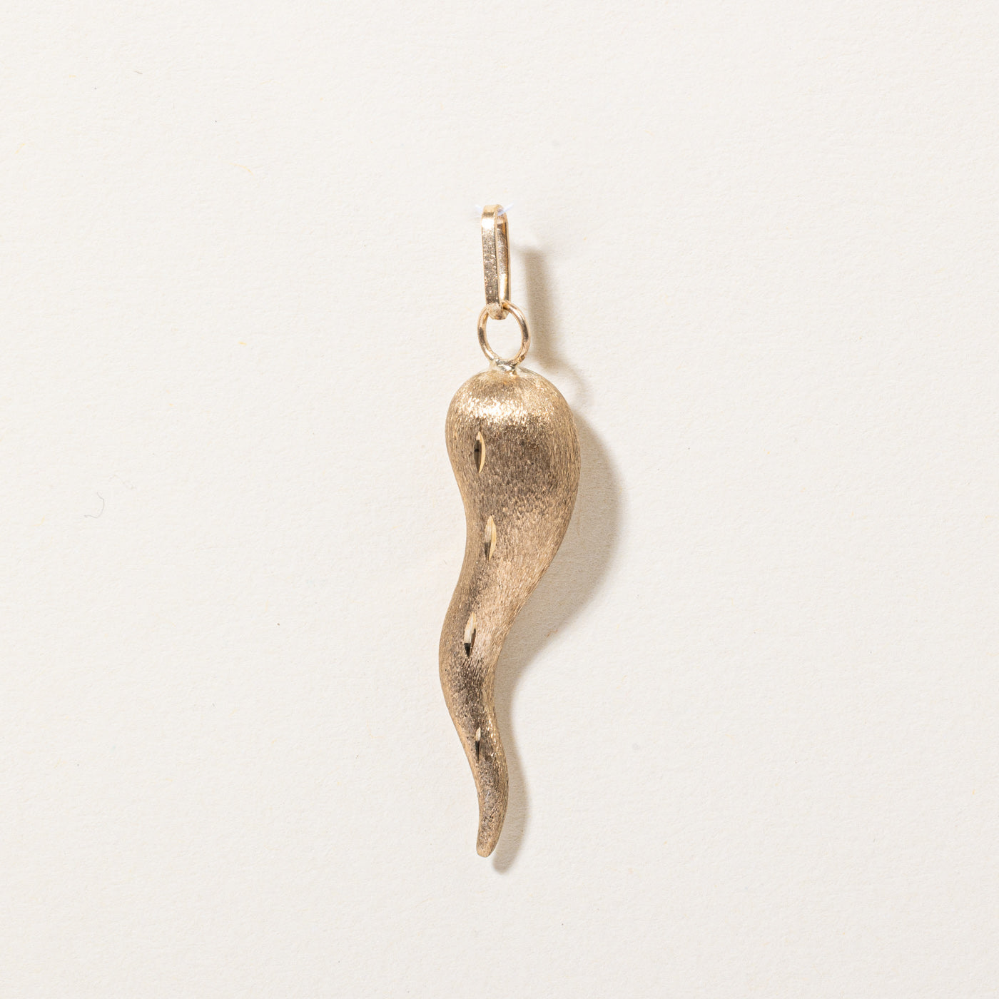 10k Yellow Gold Cornicello Charm