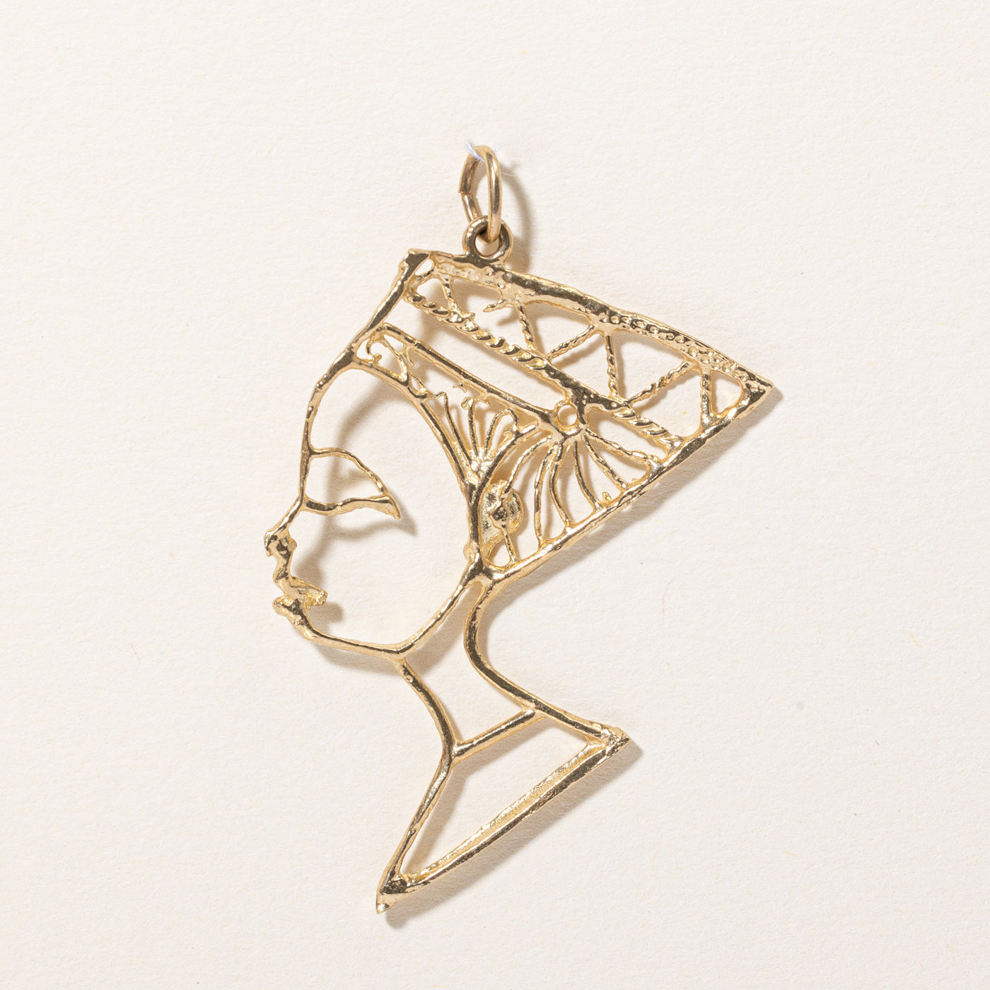 10k Yellow Gold Egyptian Queen Portrait Pendant