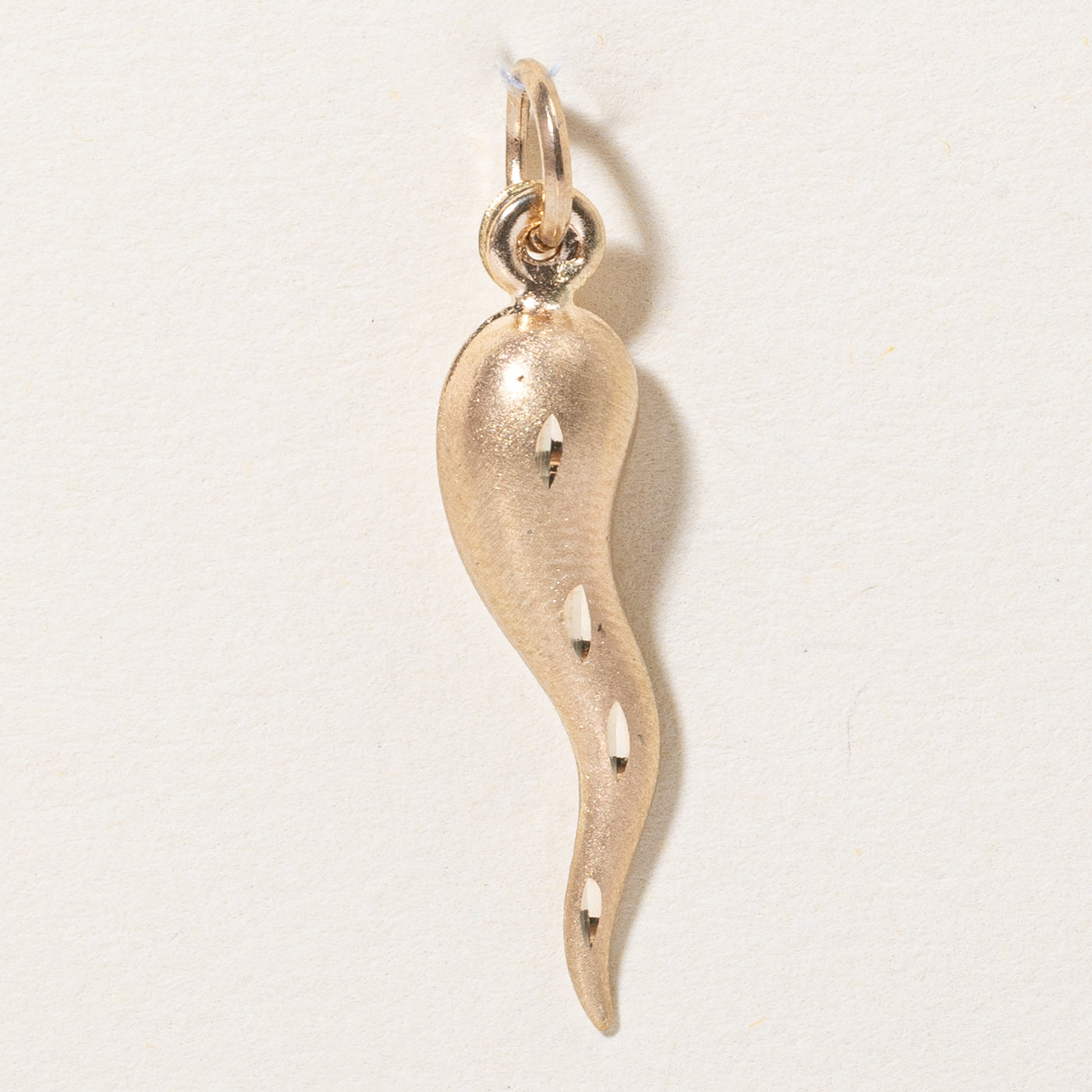 10k Yellow Gold Cornicello Charm