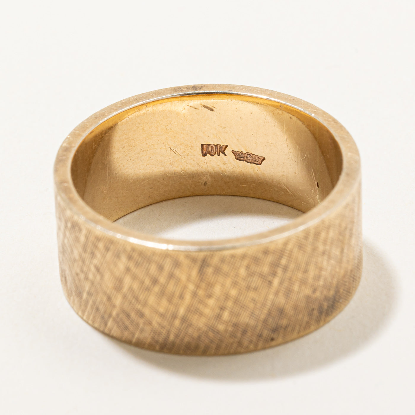 10k Yellow Gold Brushed Cigar Band | SZ 11.25 |