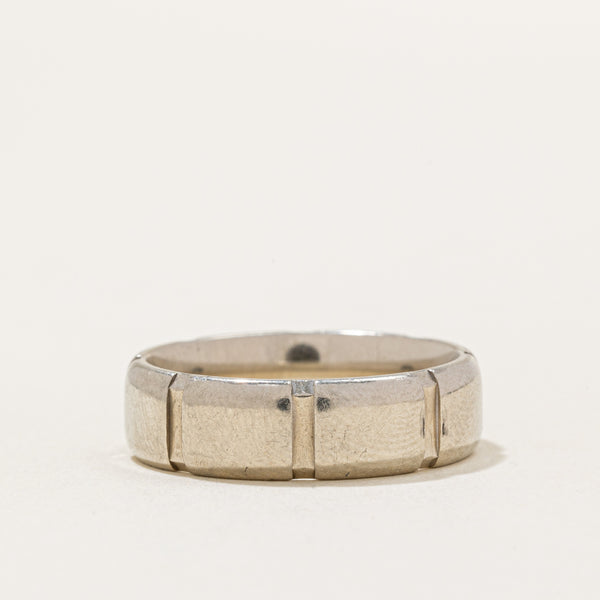 10k White Gold Band | SZ 8.75 |