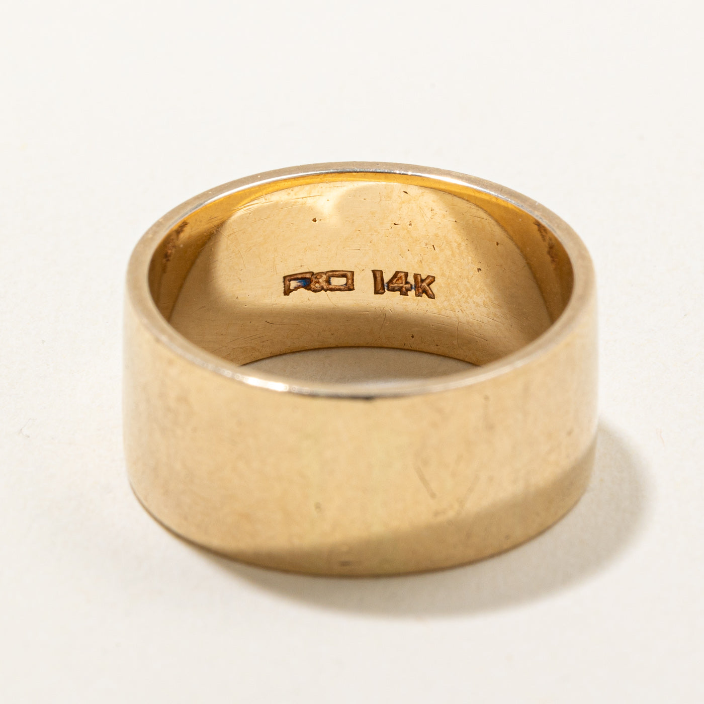 14k Yellow Gold Cigar Band | SZ 8.5 |