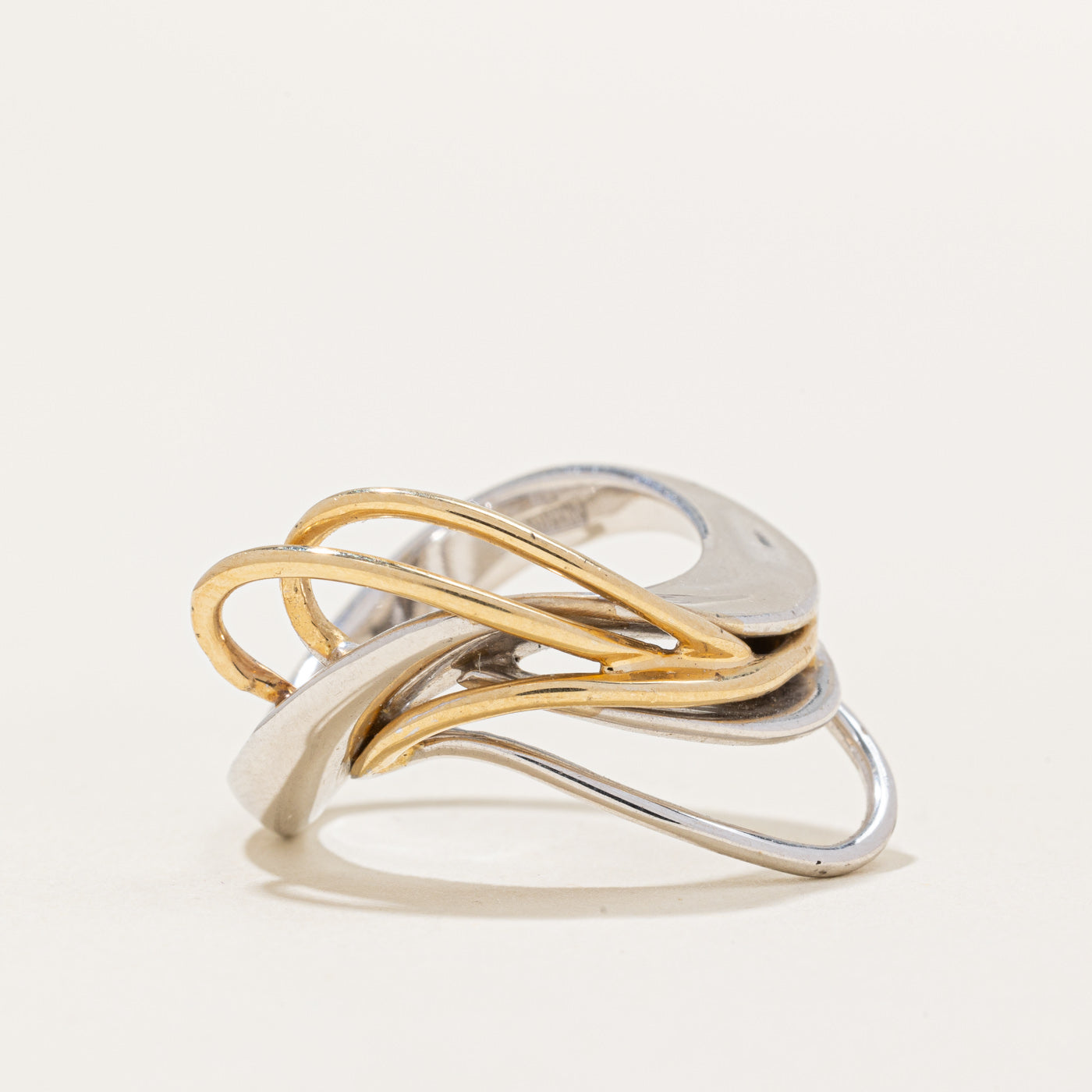 14k Two Tone Gold Freeform Ring | SZ 6.75 |