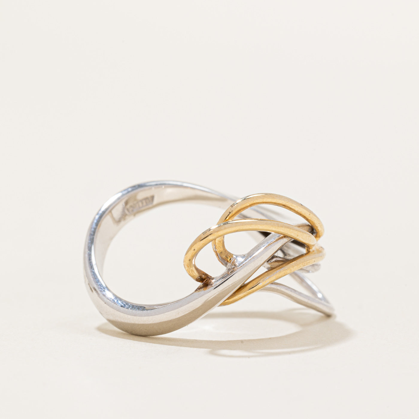 14k Two Tone Gold Freeform Ring | SZ 6.75 |