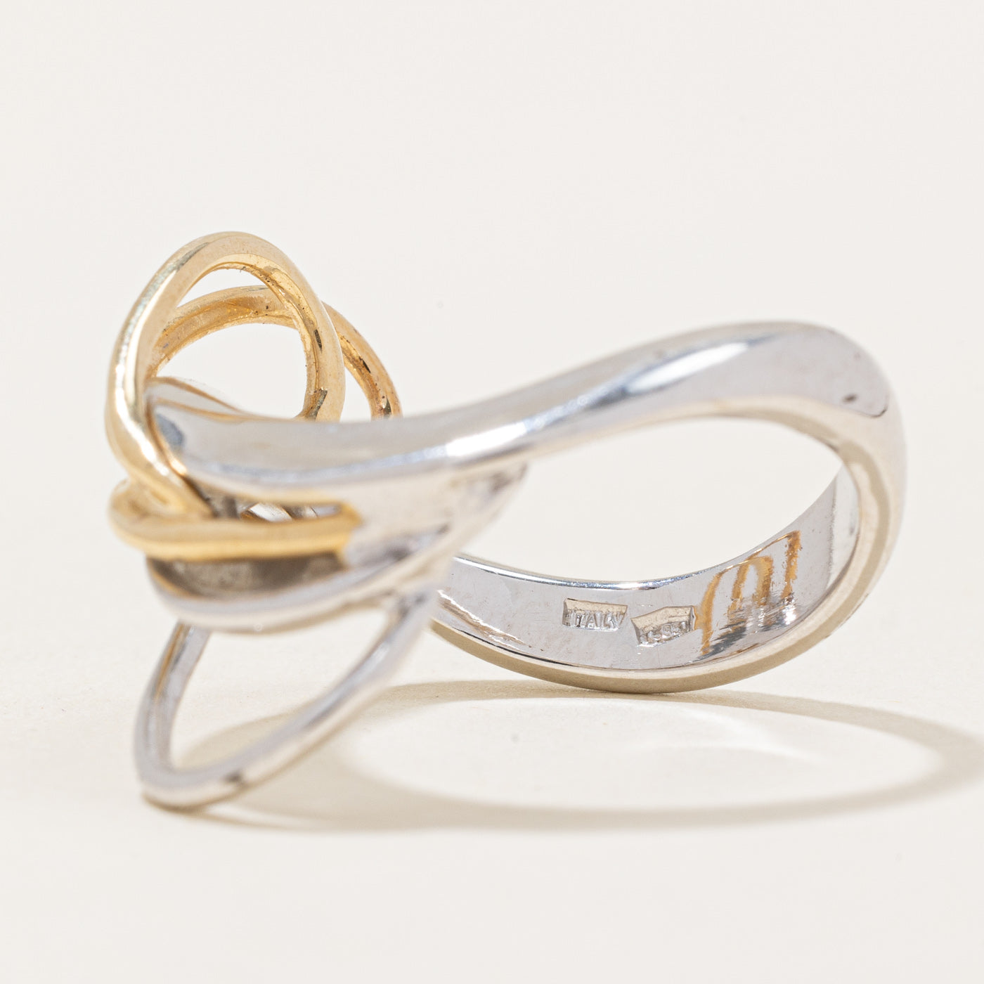 14k Two Tone Gold Freeform Ring | SZ 6.75 |