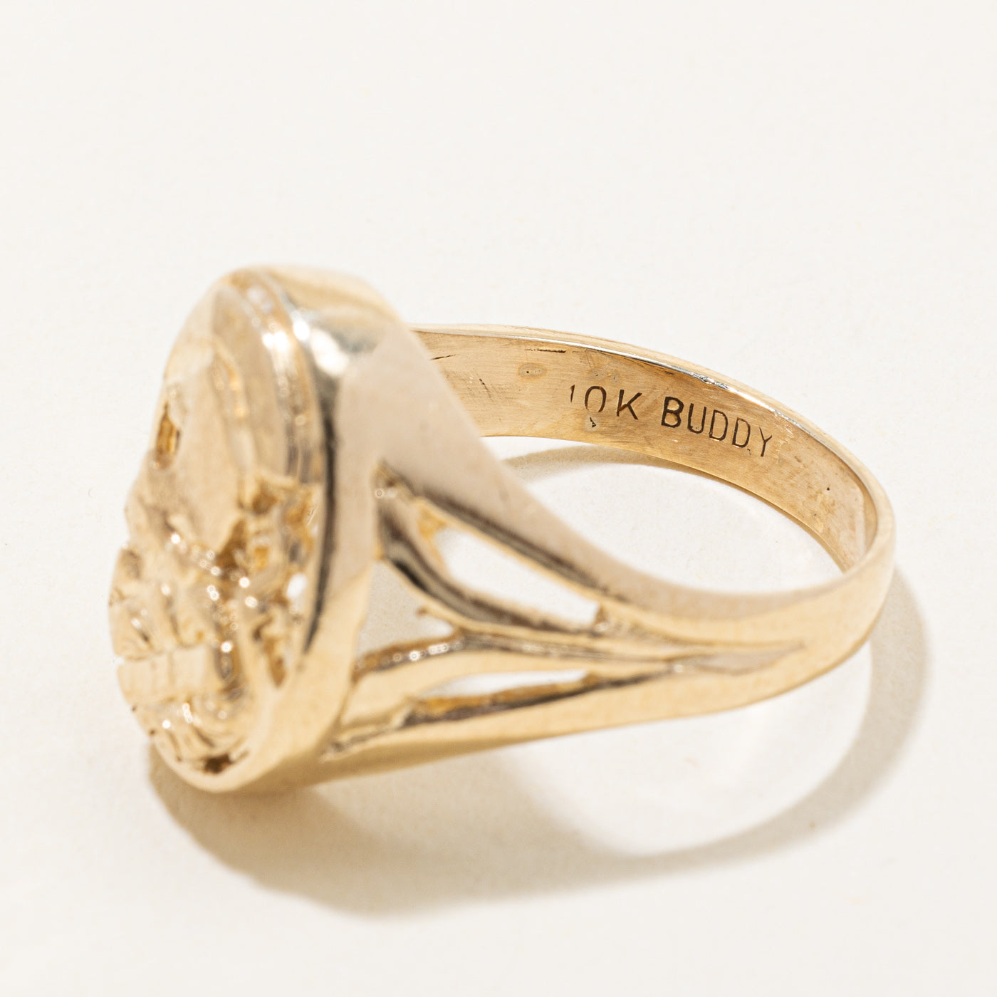 10k Yellow Gold Portrait Ring | SZ 7 |