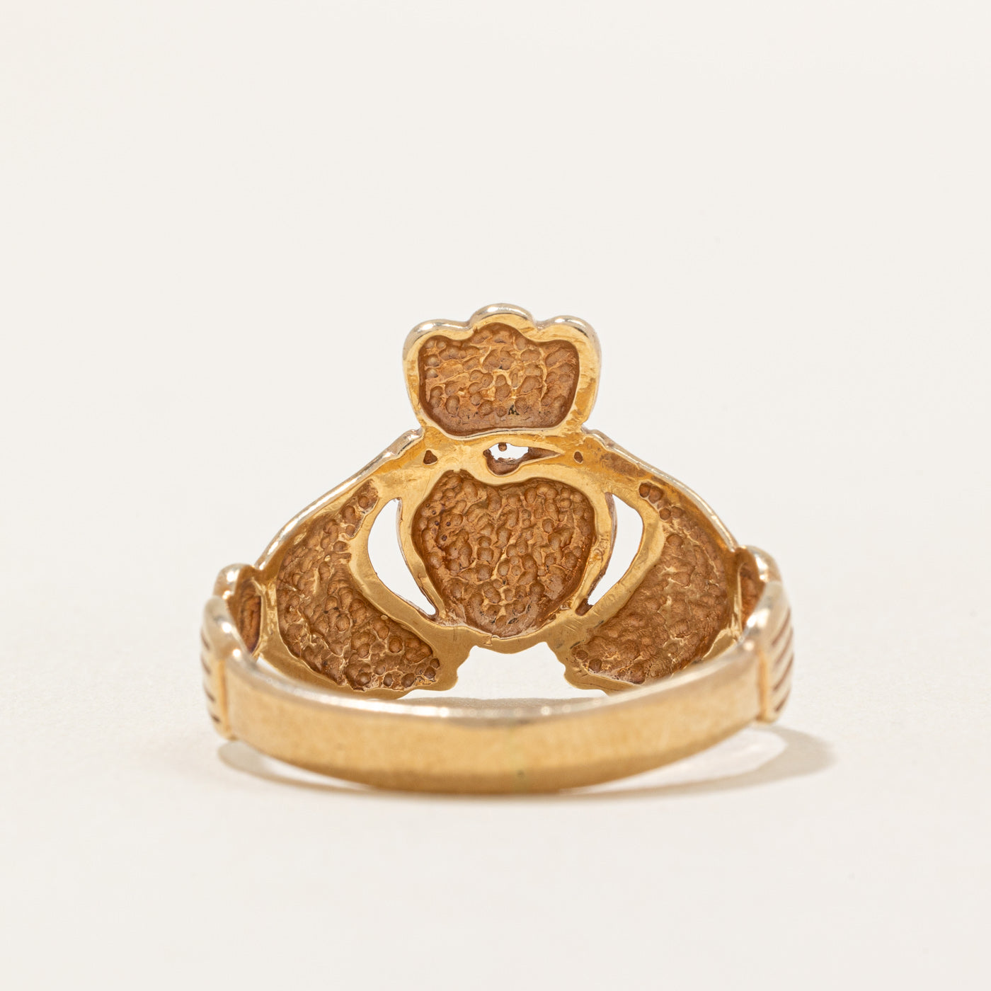 10k Yellow Gold Claddagh Ring | SZ 9.5 |