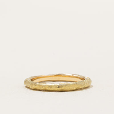 18k Yellow Gold Rough Ring | SZ 6.75 |