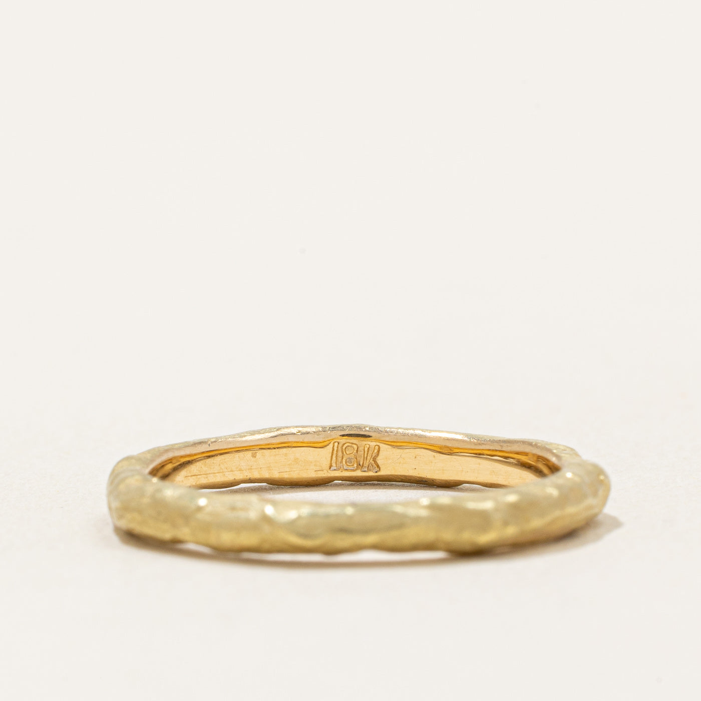 18k Yellow Gold Textured Ring | SZ 6.75 |