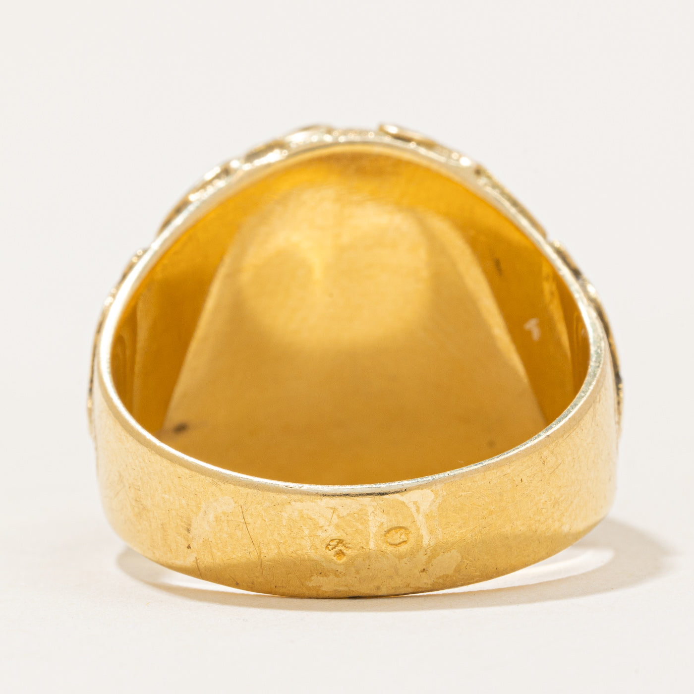 18k Two Tone Gold Crest Ring | SZ 10.25 |