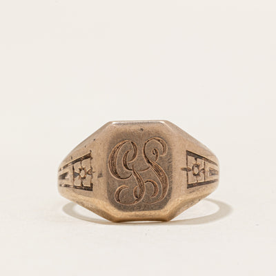 10k Yellow Gold Signet Ring | SZ 8.75 |