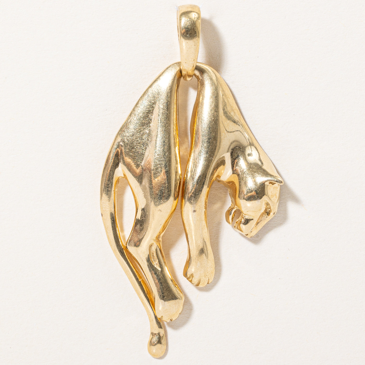 18k Yellow Gold Panther Pendant