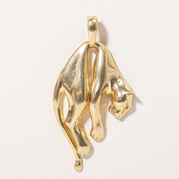 18k Yellow Gold Panther Pendant