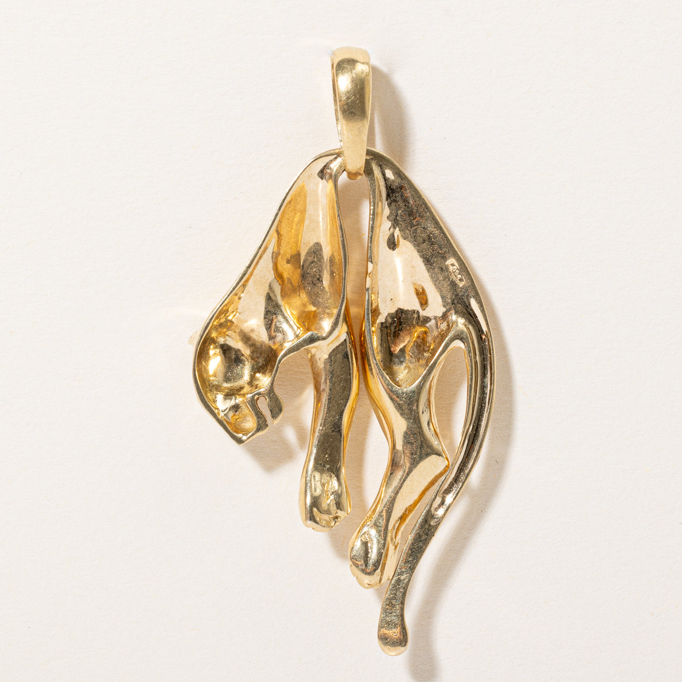 18k Yellow Gold Panther Pendant