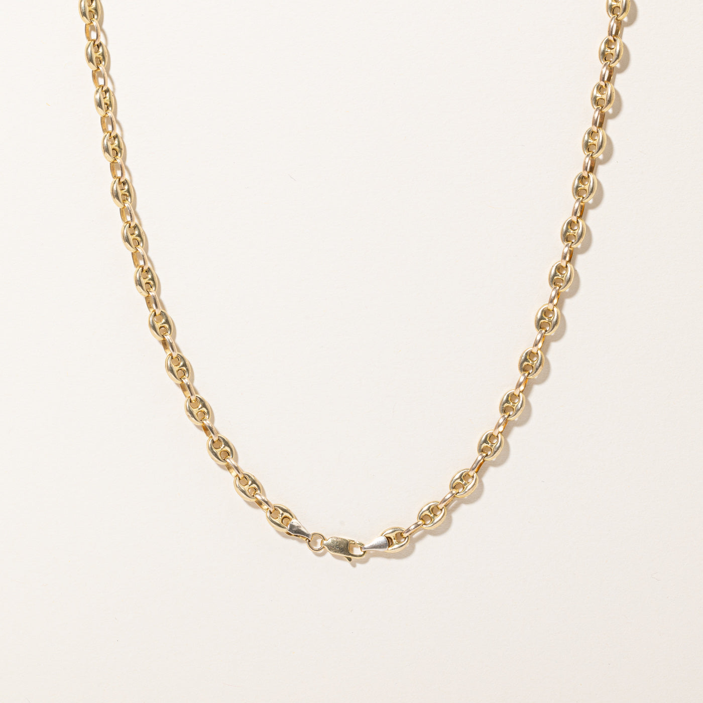 10k Yellow Gold Puffed Anchor Link Chain | 28" |