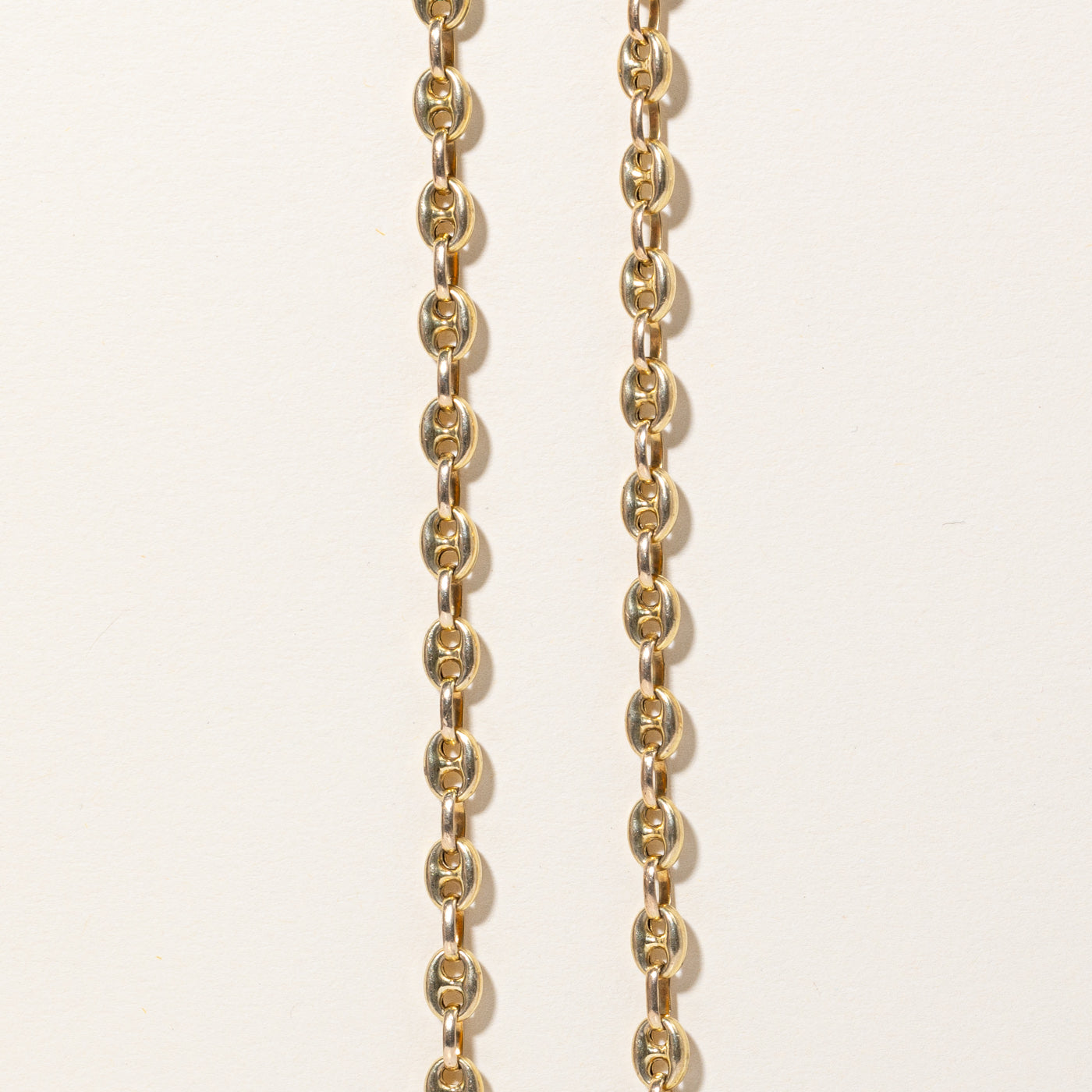 10k Yellow Gold Puffed Anchor Link Chain | 28" |
