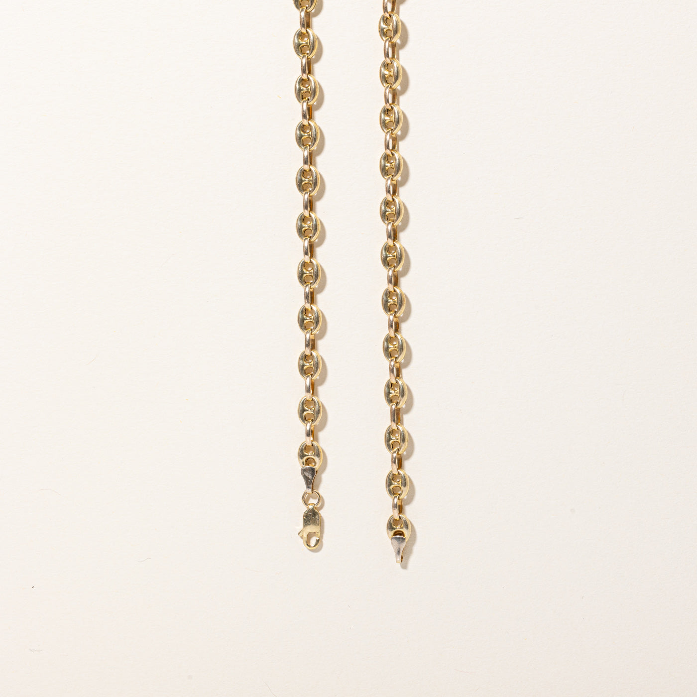 10k Yellow Gold Puffed Anchor Link Chain | 28" |