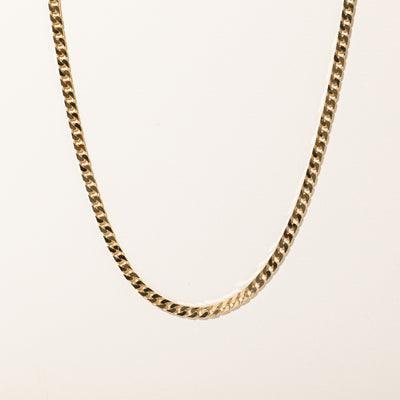 10k Yellow Gold Curb Link Chain | 22