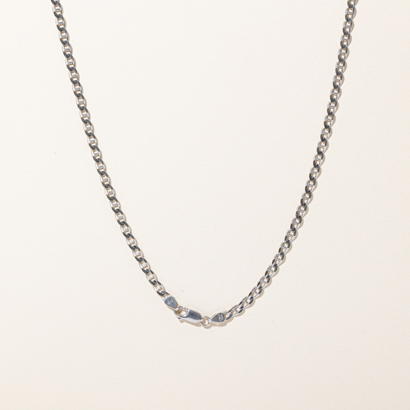 10k White Gold Anchor Link Chain | 22" |