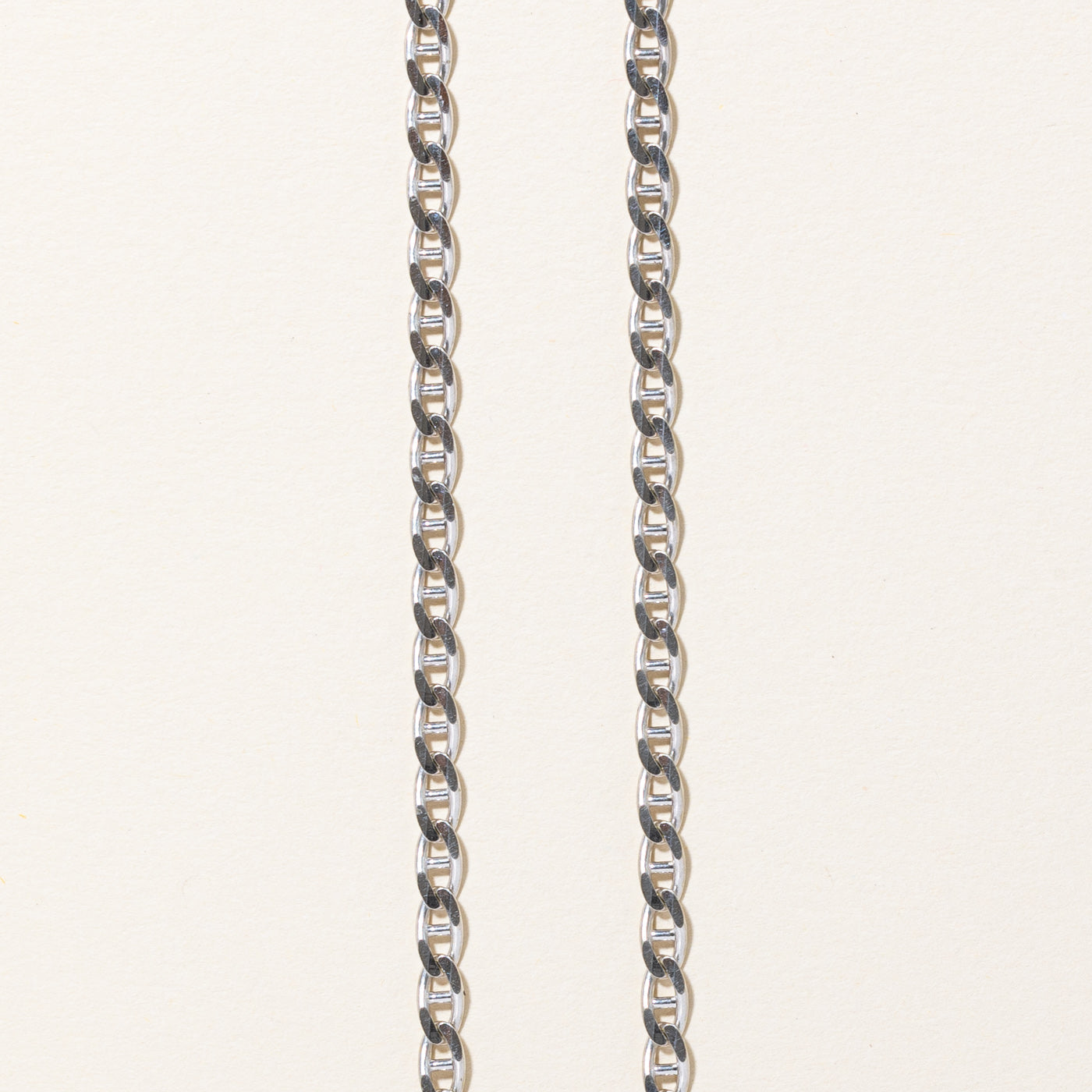 10k White Gold Anchor Link Chain | 22" |