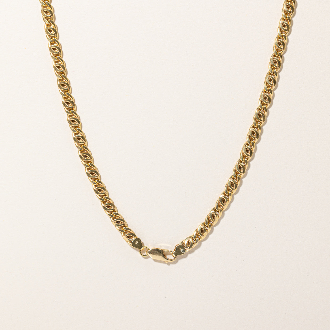 18k Yellow Gold Unique Curb Link Chain | 18" |