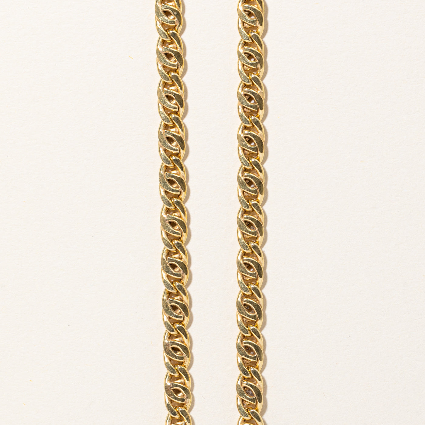 18k Yellow Gold Unique Curb Link Chain | 18" |