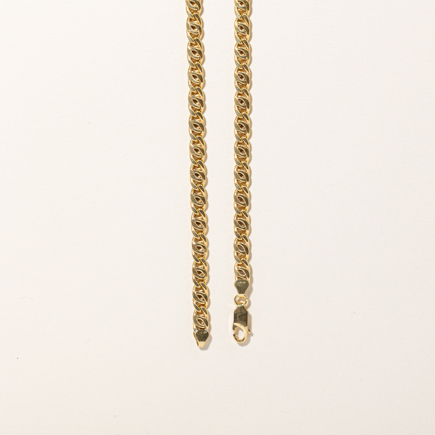 18k Yellow Gold Unique Curb Link Chain | 18" |