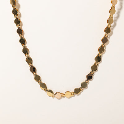 18k Two Tone Gold Circle Link Chain | 17