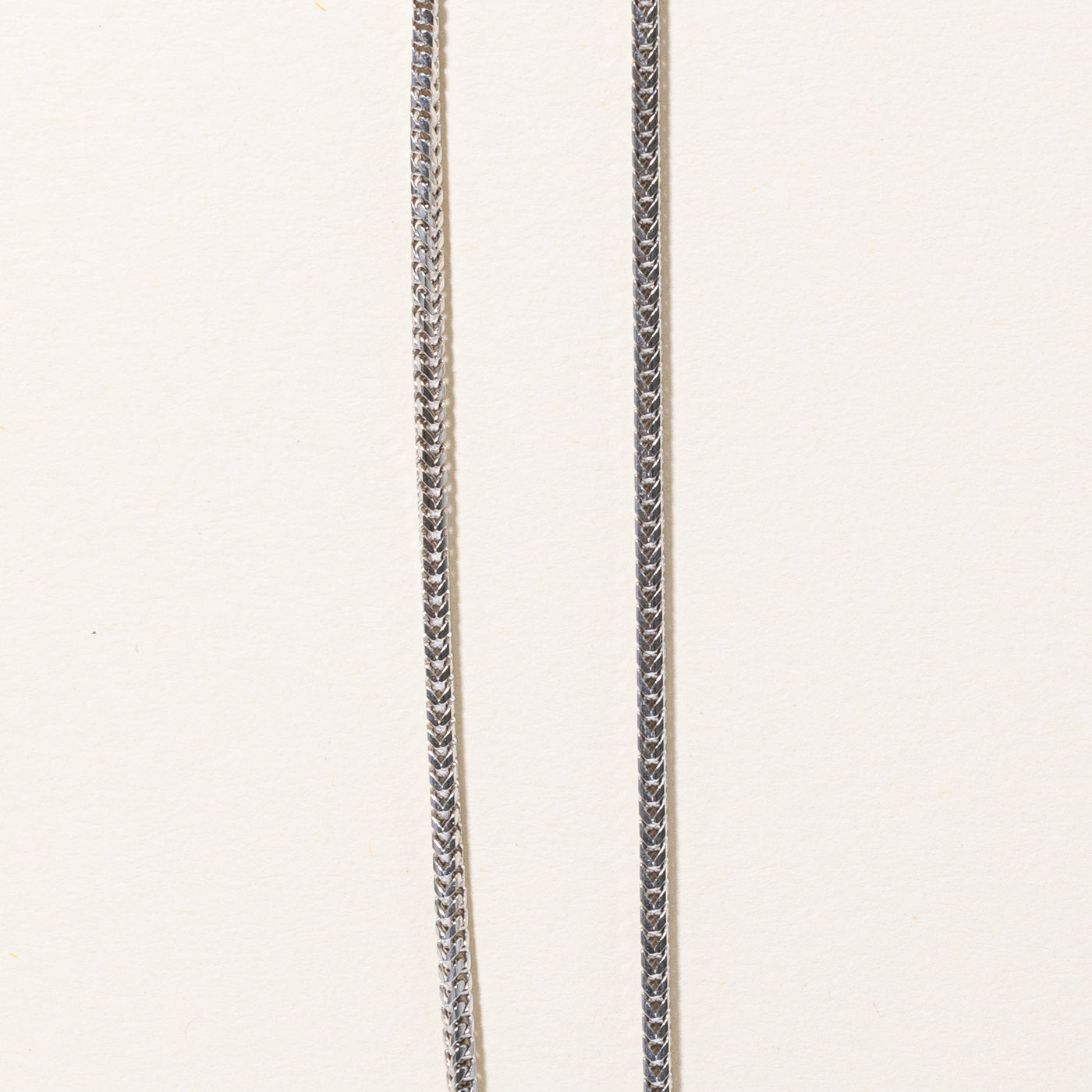 18k White Gold Wheat Link Chain | 18