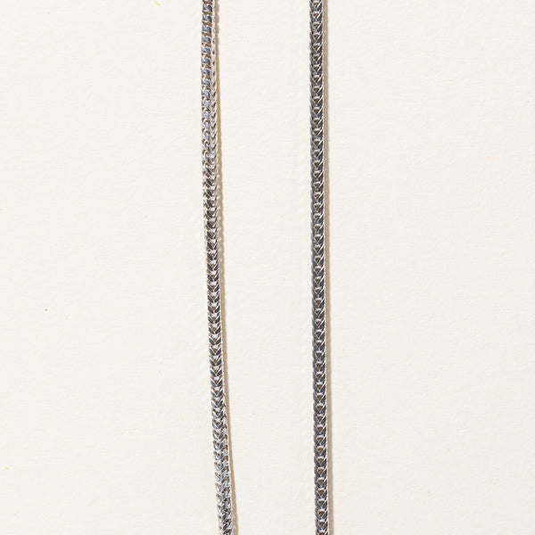 18k White Gold Wheat Link Chain | 18