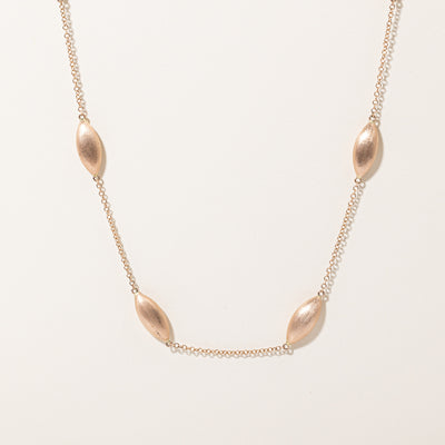 14k Two Tone Gold Toggle Lariat Necklace | 36