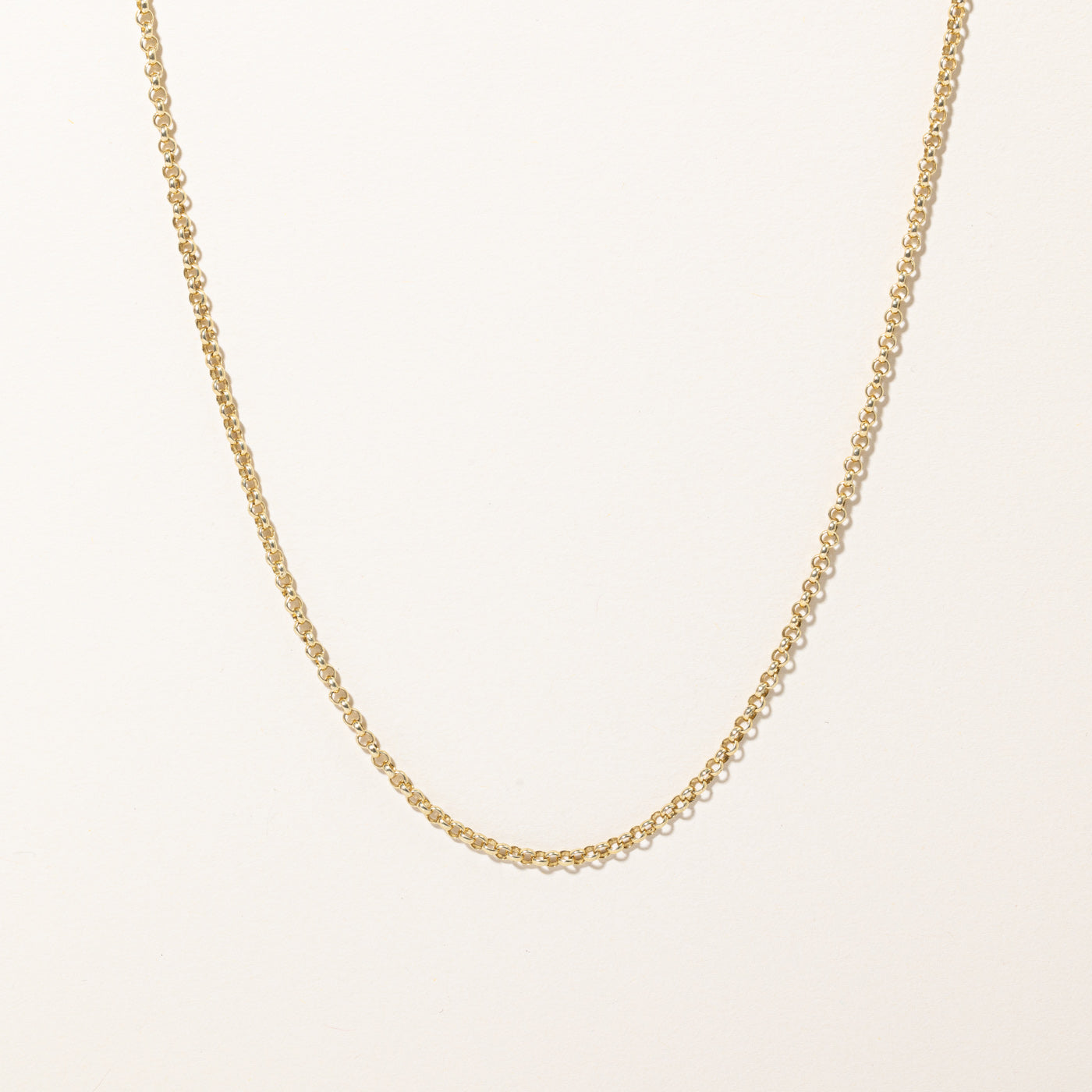 Chaîne Rolo en or jaune 14 carats | 20" | 