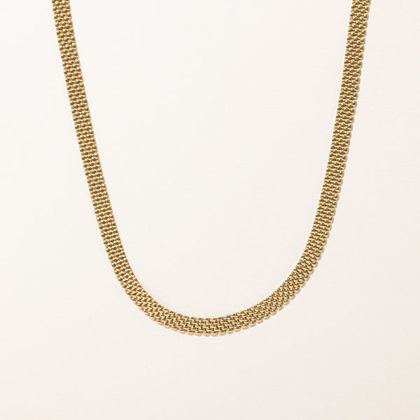 18k Yellow Gold Panther Chain | 16