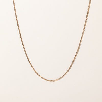 14k Yellow Gold Oval Cable Chain | 29