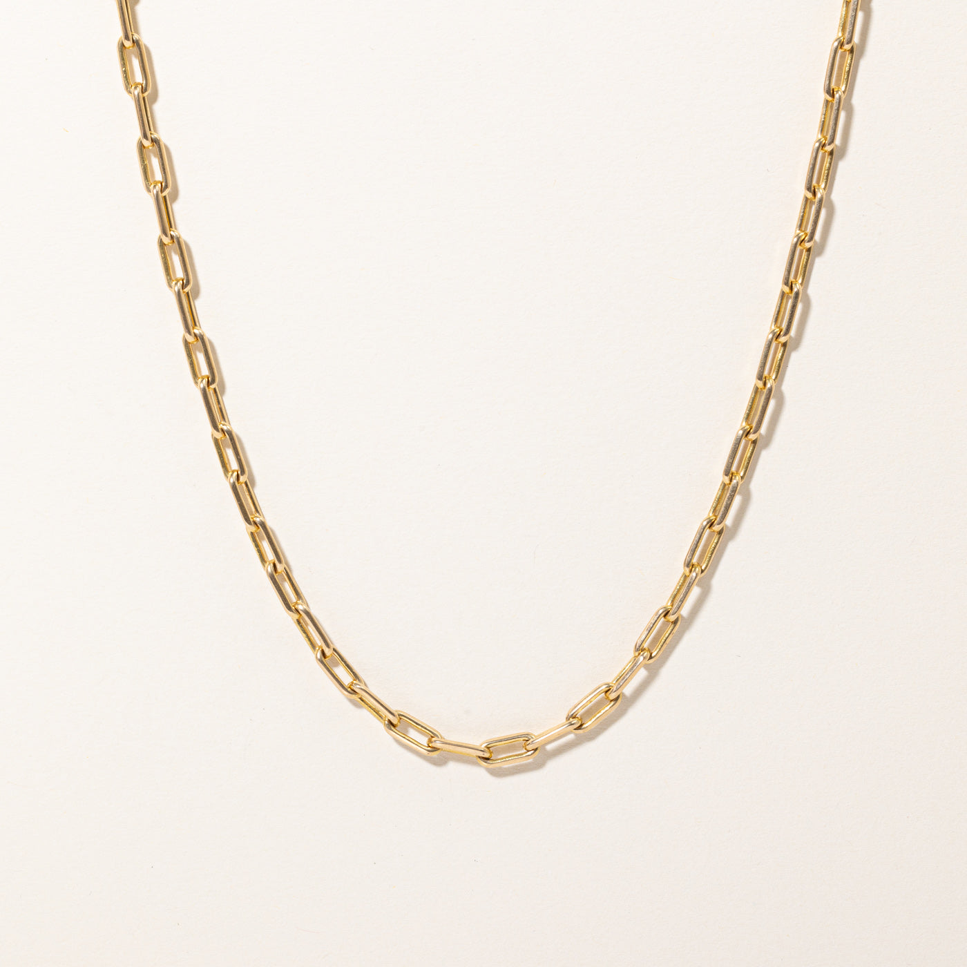18k Yellow Gold Paperclip Chain | 24" |