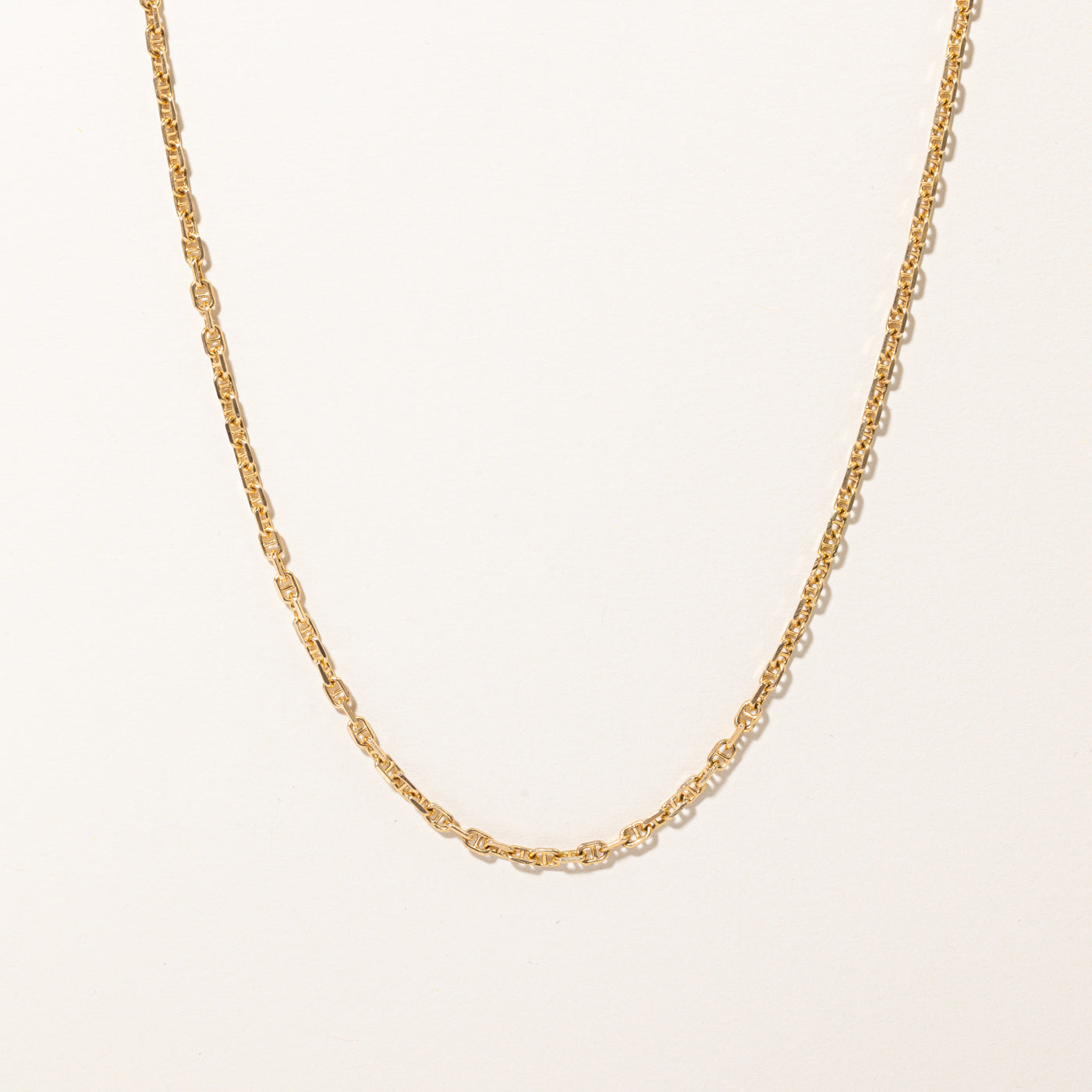 18k Yellow Gold Anchor Link Chain | 28