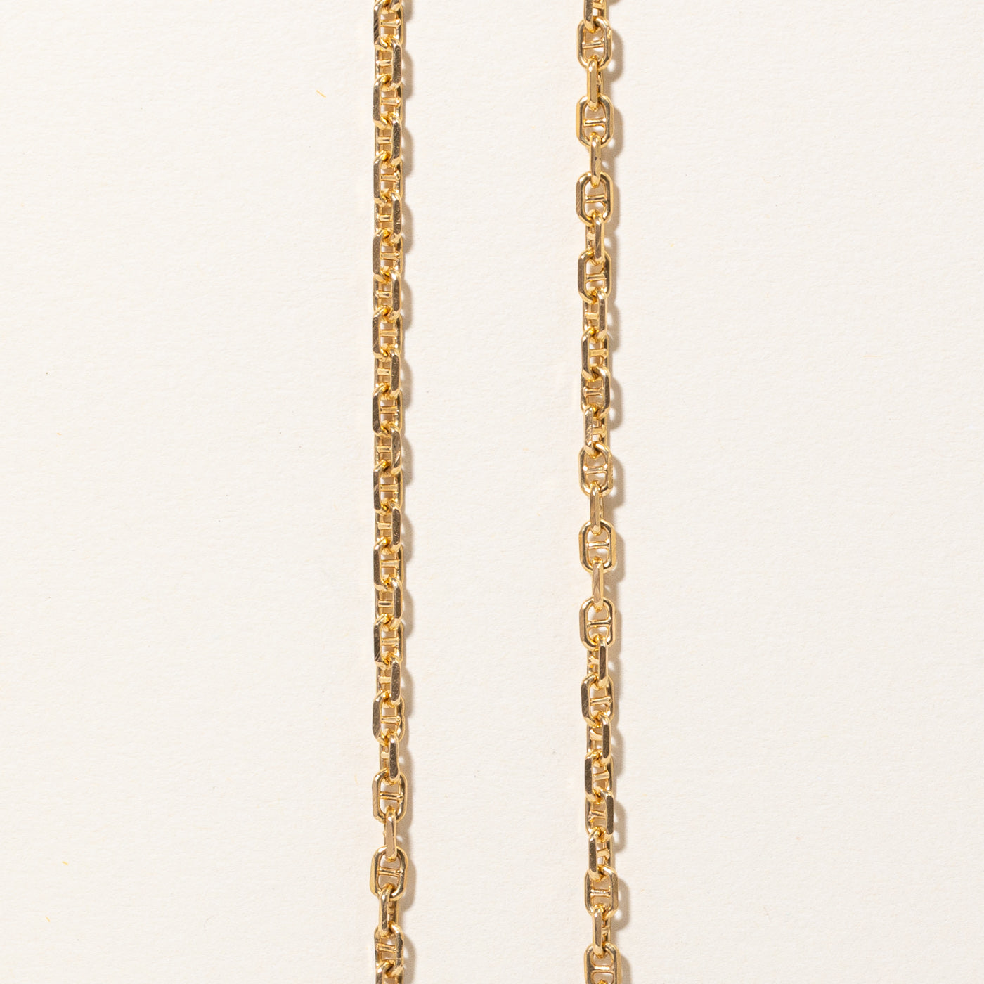 18k Yellow Gold Anchor Link Chain | 28